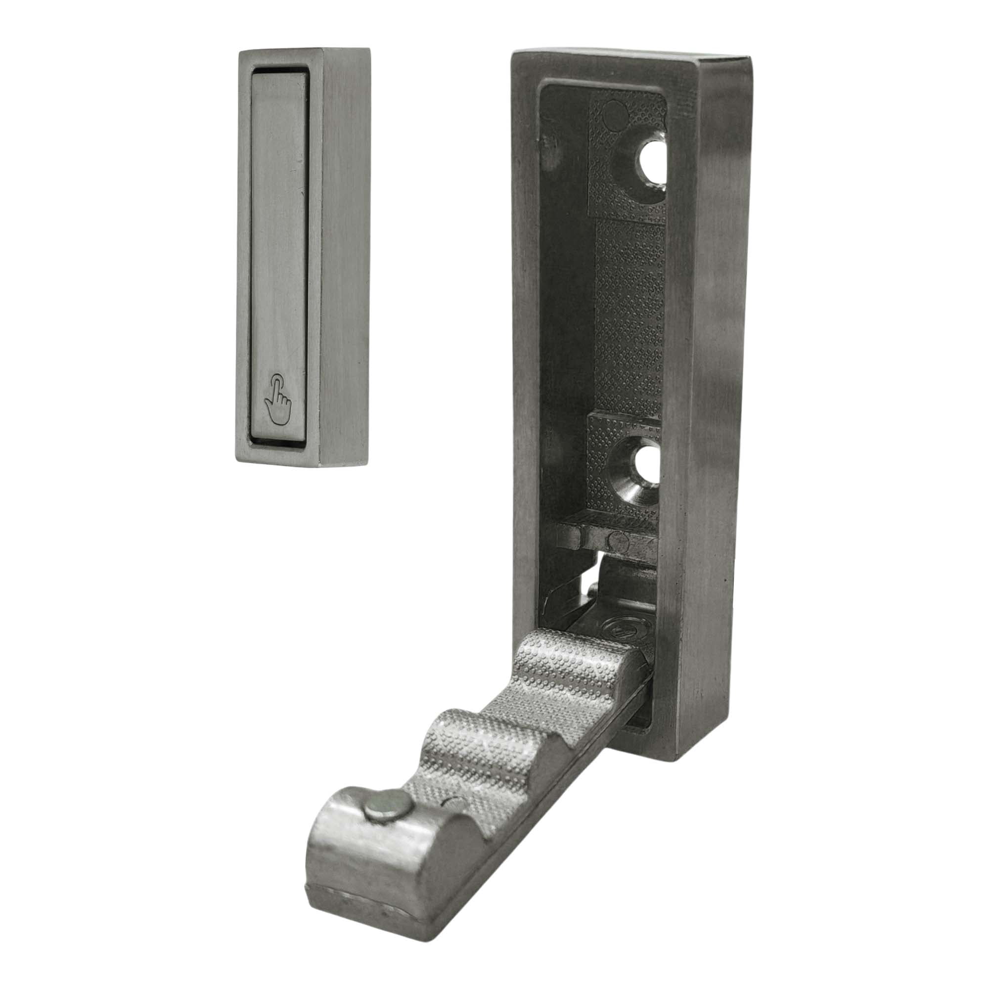 Unique Bargains Round Coat Hook Wall Mount Folding Hook Dark Gray 2.76"x0.79"x0.47"