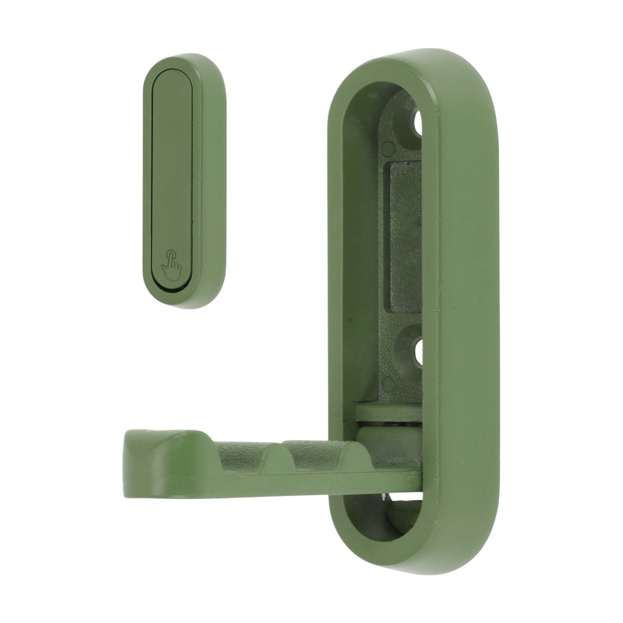 Unique Bargains Round Coat Hook Wall Mount Folding Hook Green 2.87"x0.91"x0.47"