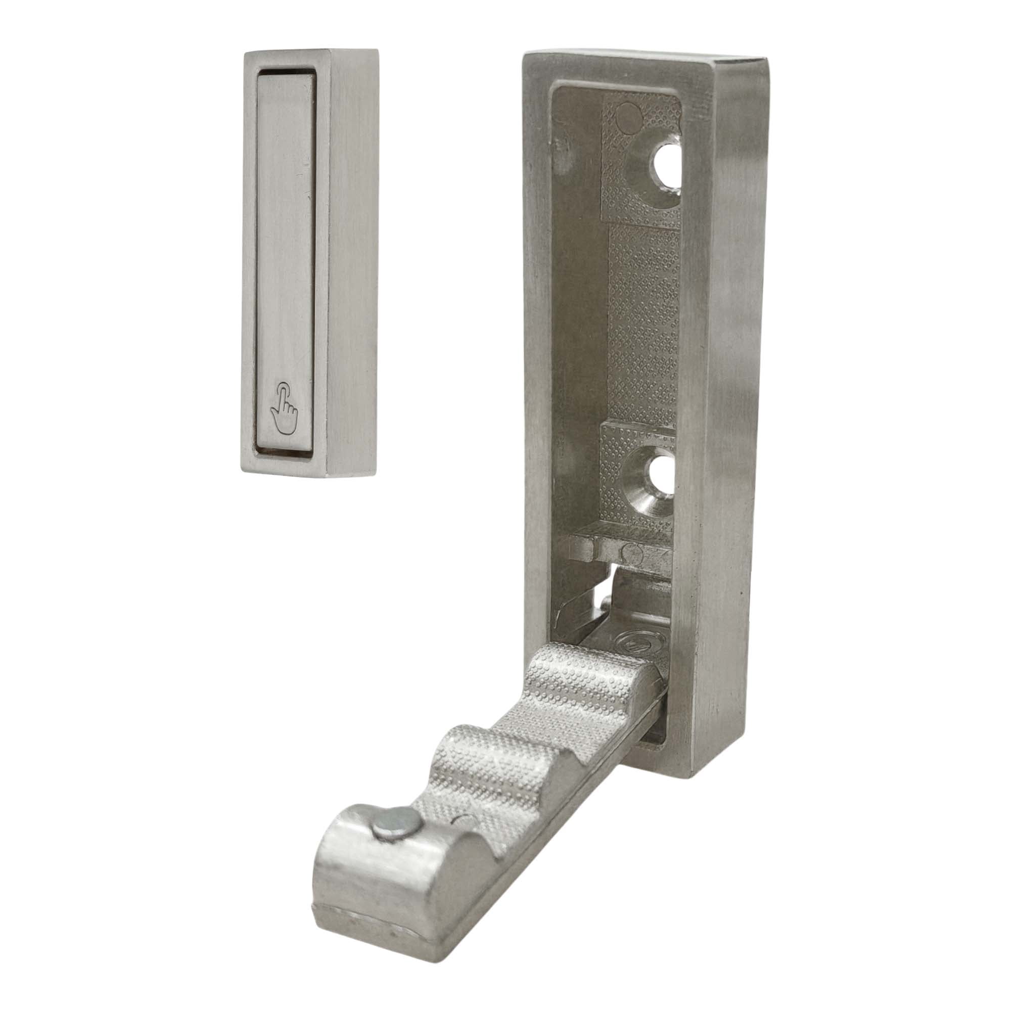 Unique Bargains Round Coat Hook Wall Mount Folding Hook Light Gray 2.76 ...