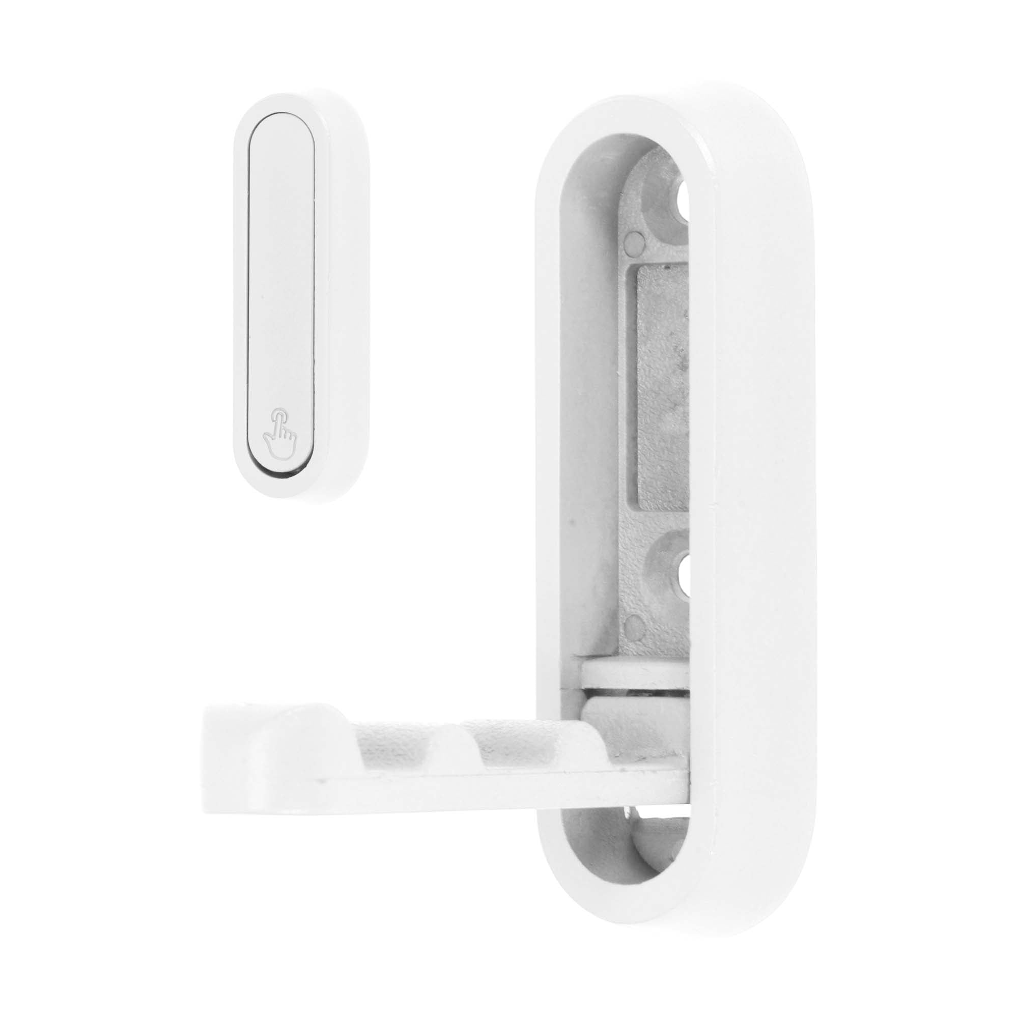 Unique Bargains Round Coat Hook Wall Mount Folding Hook White 2.87"x0.91"x0.47"