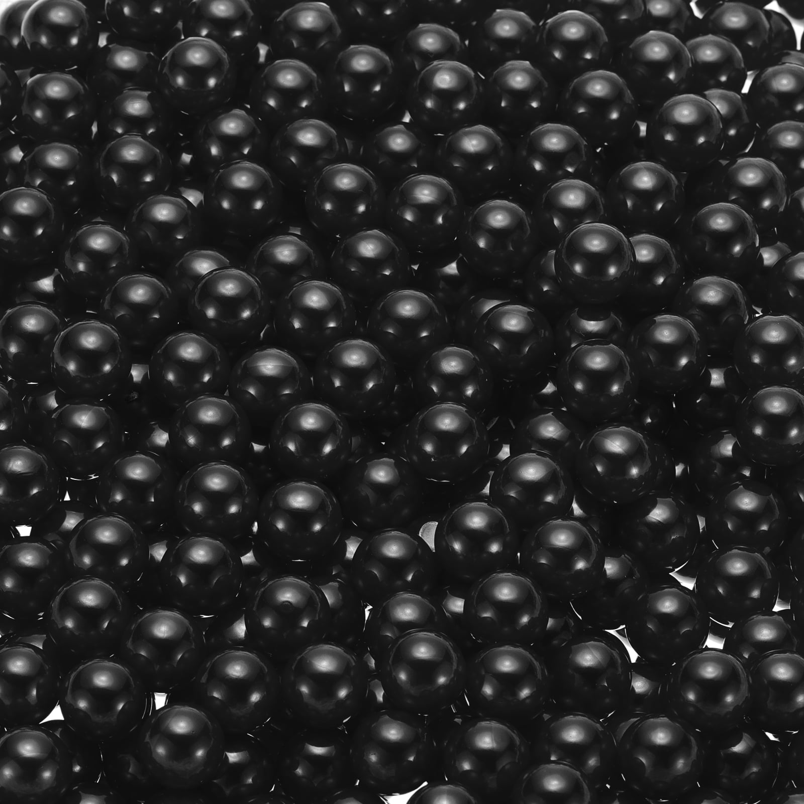 Unique Bargains Round Faux Pearl for Crafting No Hole Pearls for Vase Fillers Black