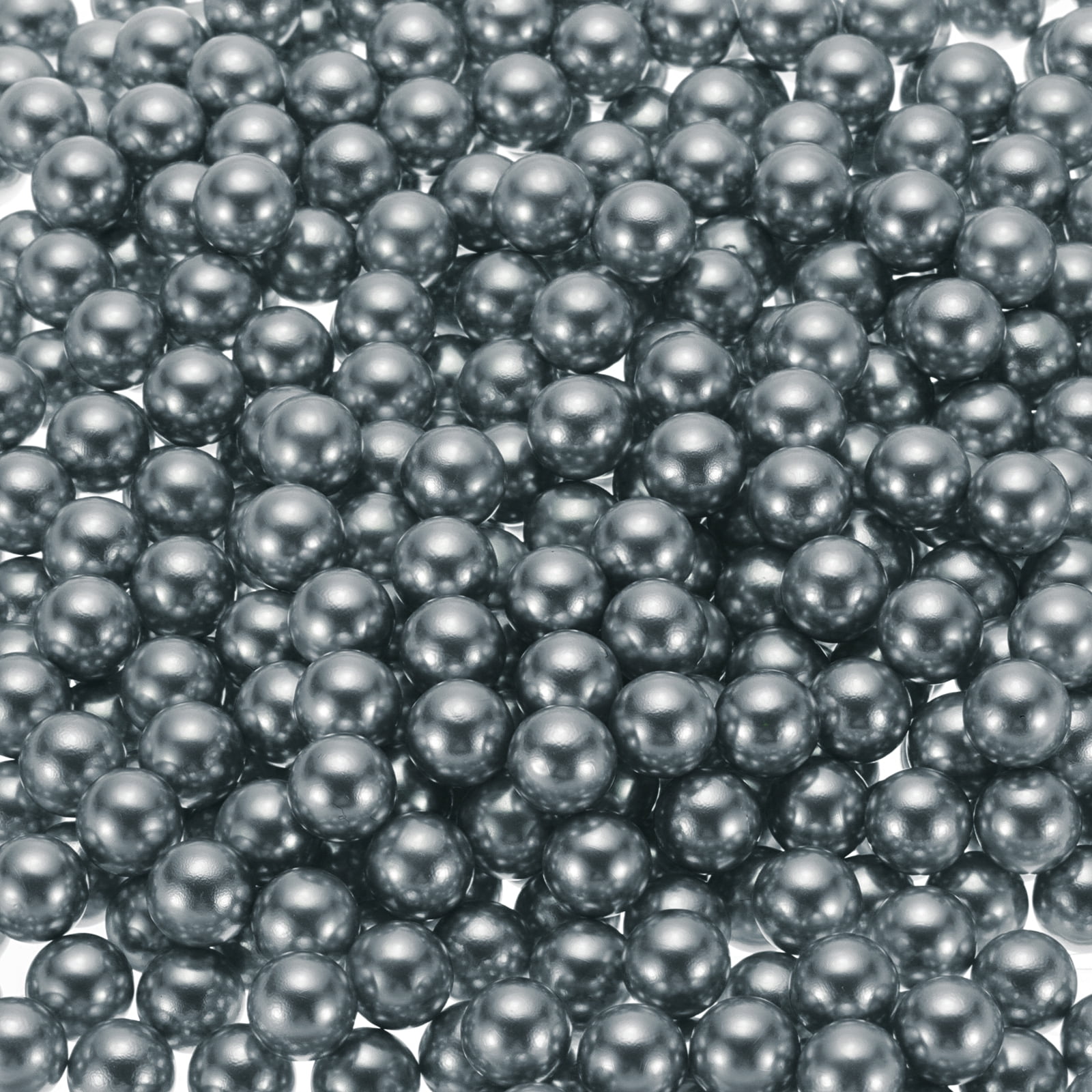 Unique Bargains Round Faux Pearl for Crafting No Hole Pearls for Vase Fillers Dark Gray
