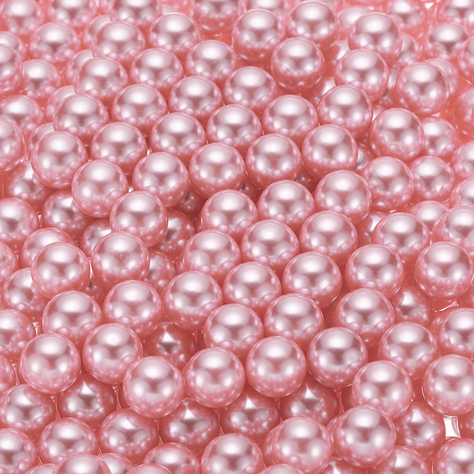 Unique Bargains Round Faux Pearl for Crafting No Hole Pearls for Vase Fillers Light Pink