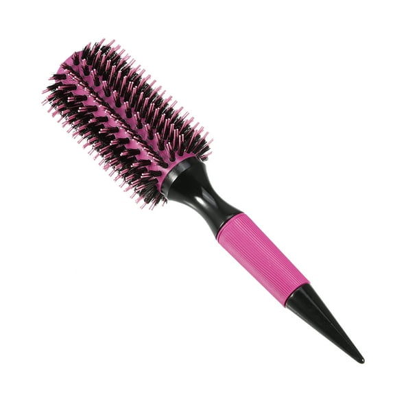Unique Bargains Round Hair Brush Hair Brushes for Women Nylon Bristle Pins Round Brush Pink 10.04"x2.36"