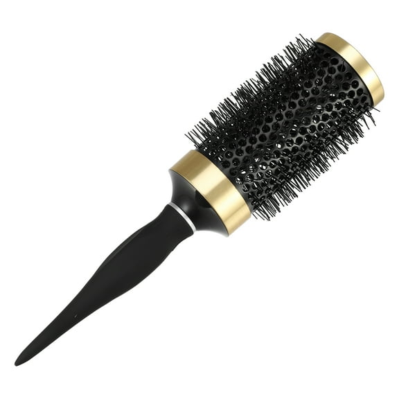 Unique Bargains Round Hair Brush Nano Thermal Ceramic for Hair Drying Styling Curling for Men and Women Black 50mm
