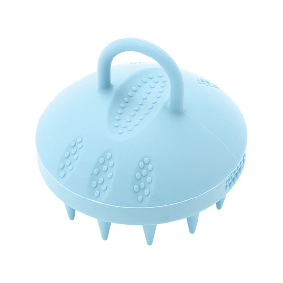 Unique Bargains Round Hair Shampoo Brush with Ergonomic Design and Soft Bristles Blue