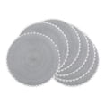 thumbnail image 1 of Unique Bargains Round Placemats Set of 6 Woven Table Mats Light Gray 15.7x15.7inch, 1 of 6