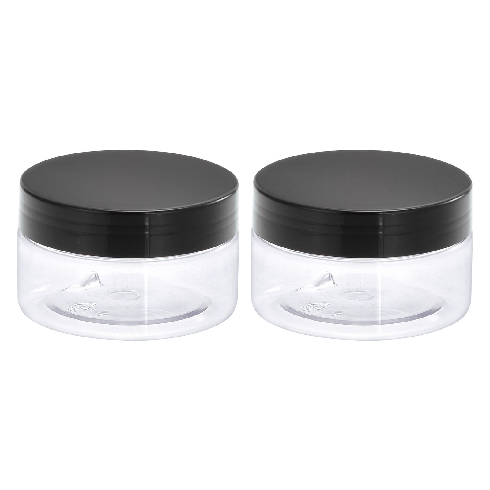 Unique Bargains Round Plastic Jars with Screw Top Lids 70mm x 38mm 2Pcs