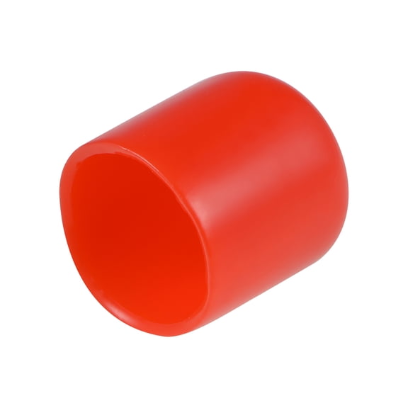 Unique Bargains Round Red Vinyl End Cap Screw Thread Protectors Rubber Cover Caps 0.67" ID Red 25pcs