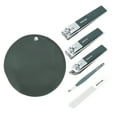 thumbnail image 1 of Unique Bargains Round Rotation Nail Clipper Kit 5-piece Set Blackish Green, 1 of 6