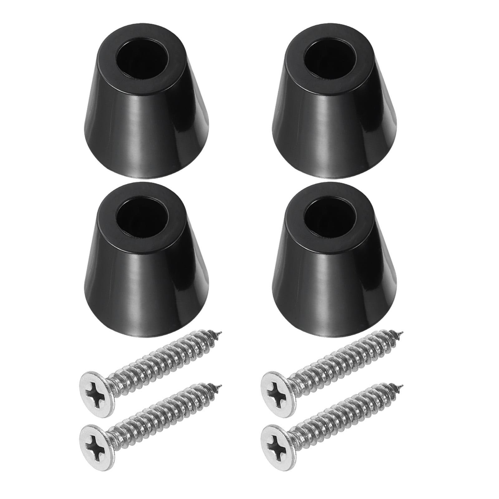 Unique Bargains Round Rubber Feet Bumpers Non Slip Bumper Pad with Screws 0.24"x1.26" 4Pcs