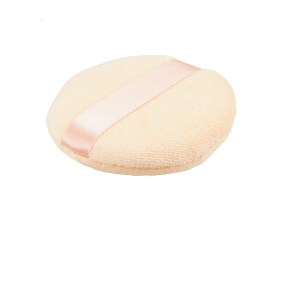 Unique Bargains Round Shaped Sponge Powder Puff Facial Face Pad Makeup Tool Women Lady Pale Apricot