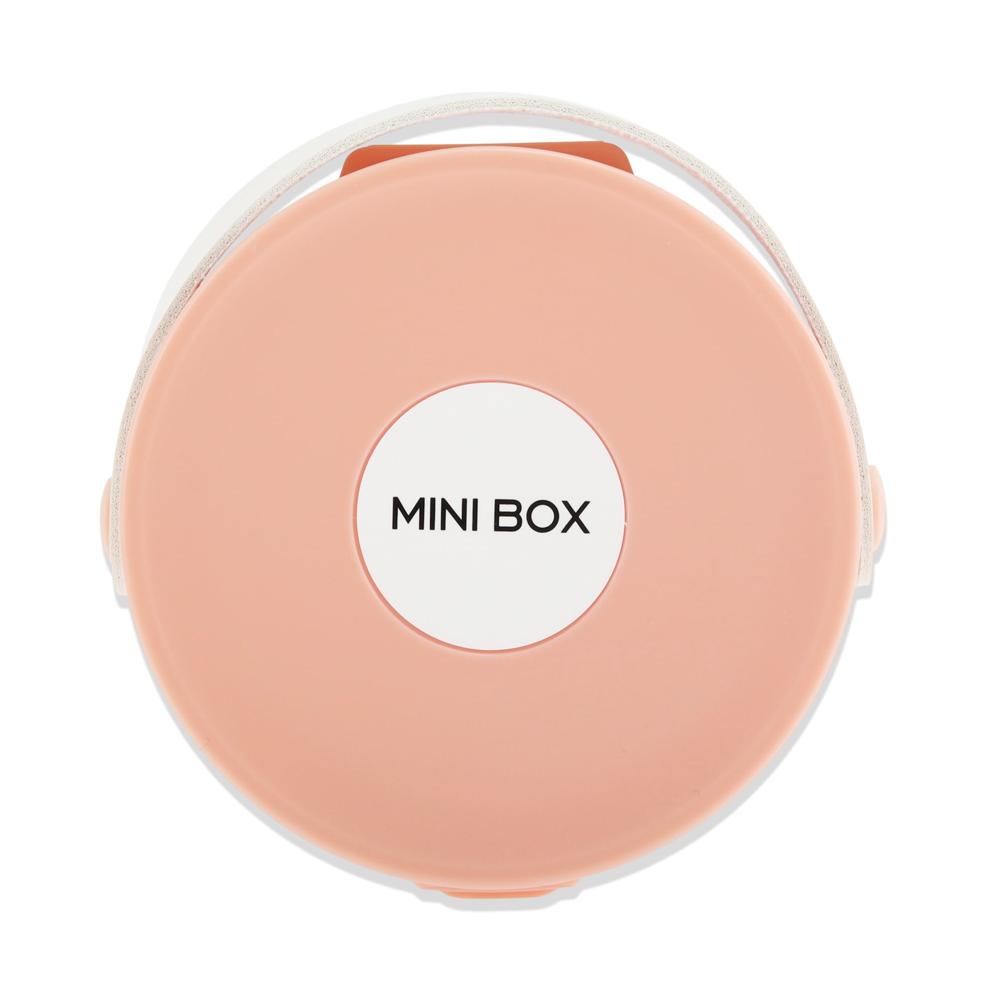 Unique Bargains Round Single-Layer Multi-Function Jewelry Box Organizer Coral Pink