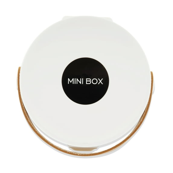 Unique Bargains Round Single-Layer Multi-Function Jewelry Box Organizer White