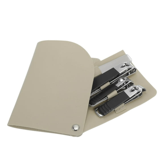 Unique Bargains Round Tail Nail Clippers Set 4 Pcs Black