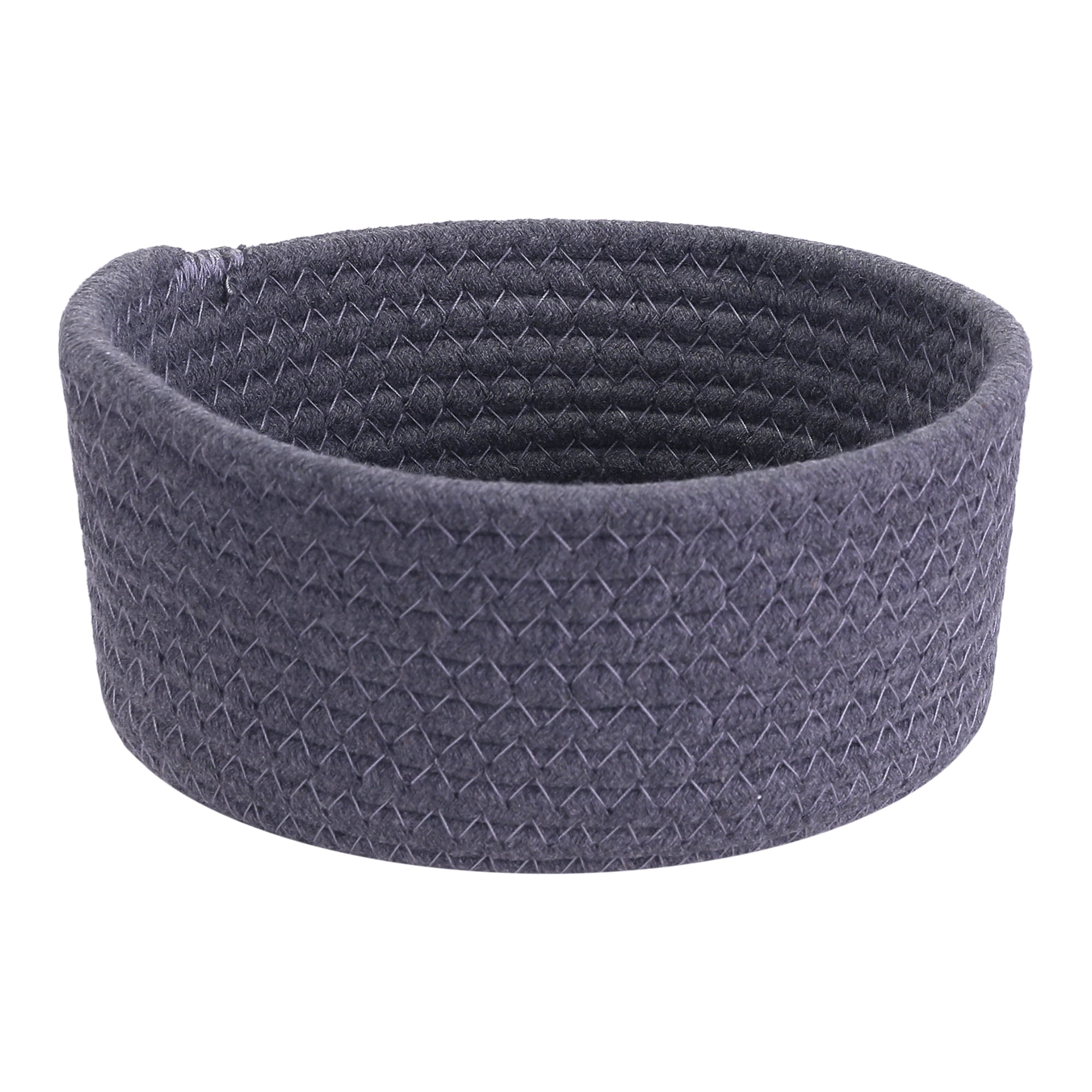 Unique Bargains Round Woven Storage Basket Small Storage Bin for Home