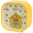 thumbnail image 1 of Unique Bargains Rounded Square Alarm Clock Yellow 4.1"L x 1.9"W x 4.3"H, 1 of 5