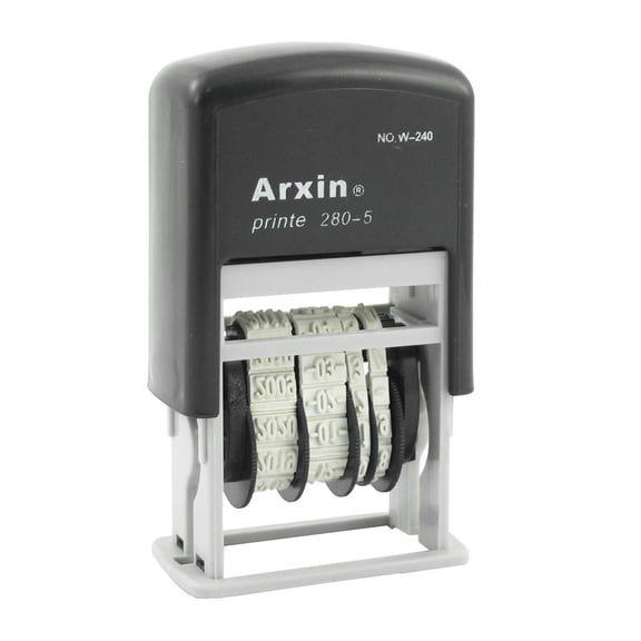 Unique Bargains Rubber Digits Arabic Numerals Date Stamp Numbering Self Inking Dater 2009 to 2020 Black Gray