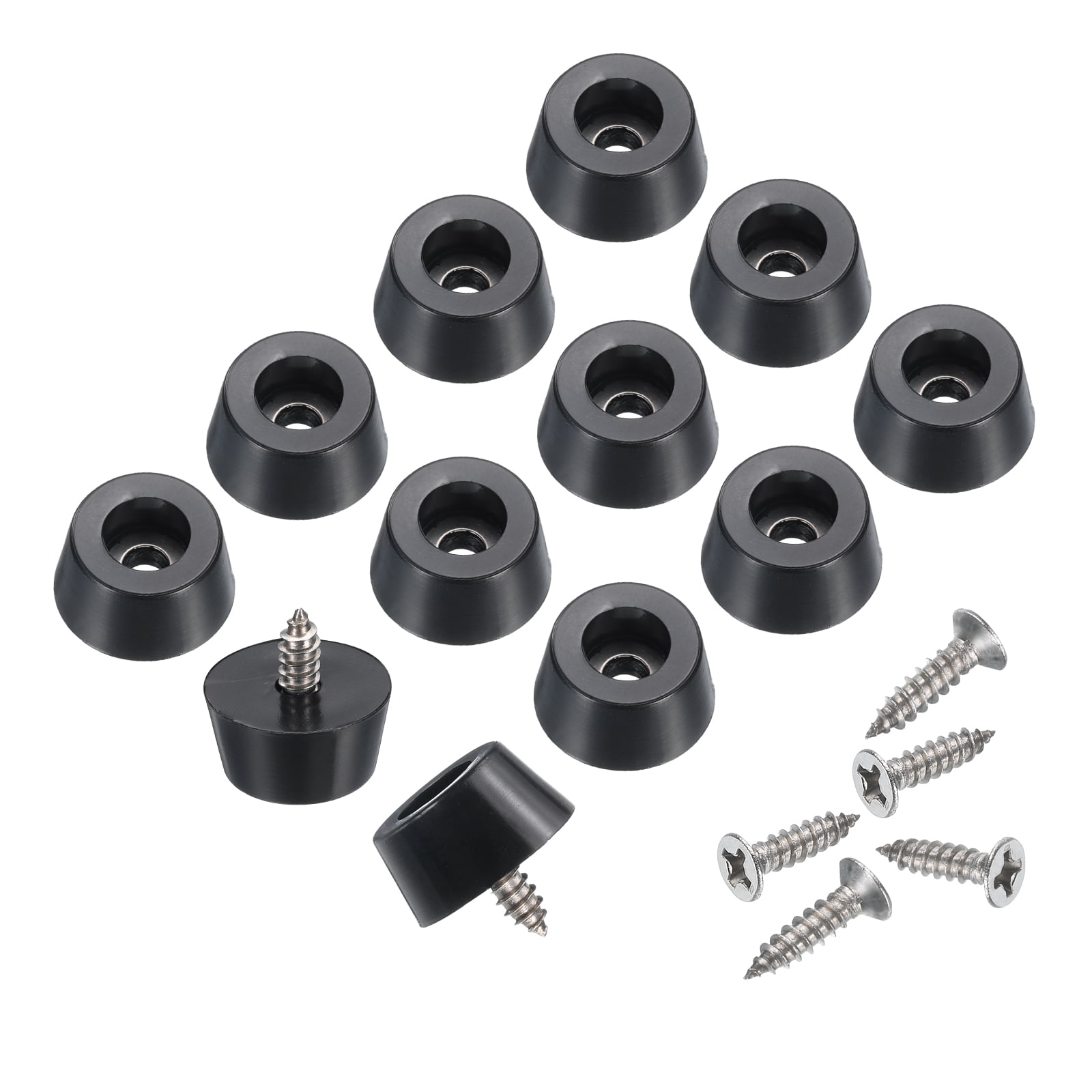 Unique Bargains Rubber Feet Bumpers Non-Slip Pad Screws for Cutting Board 0.5" x 1"