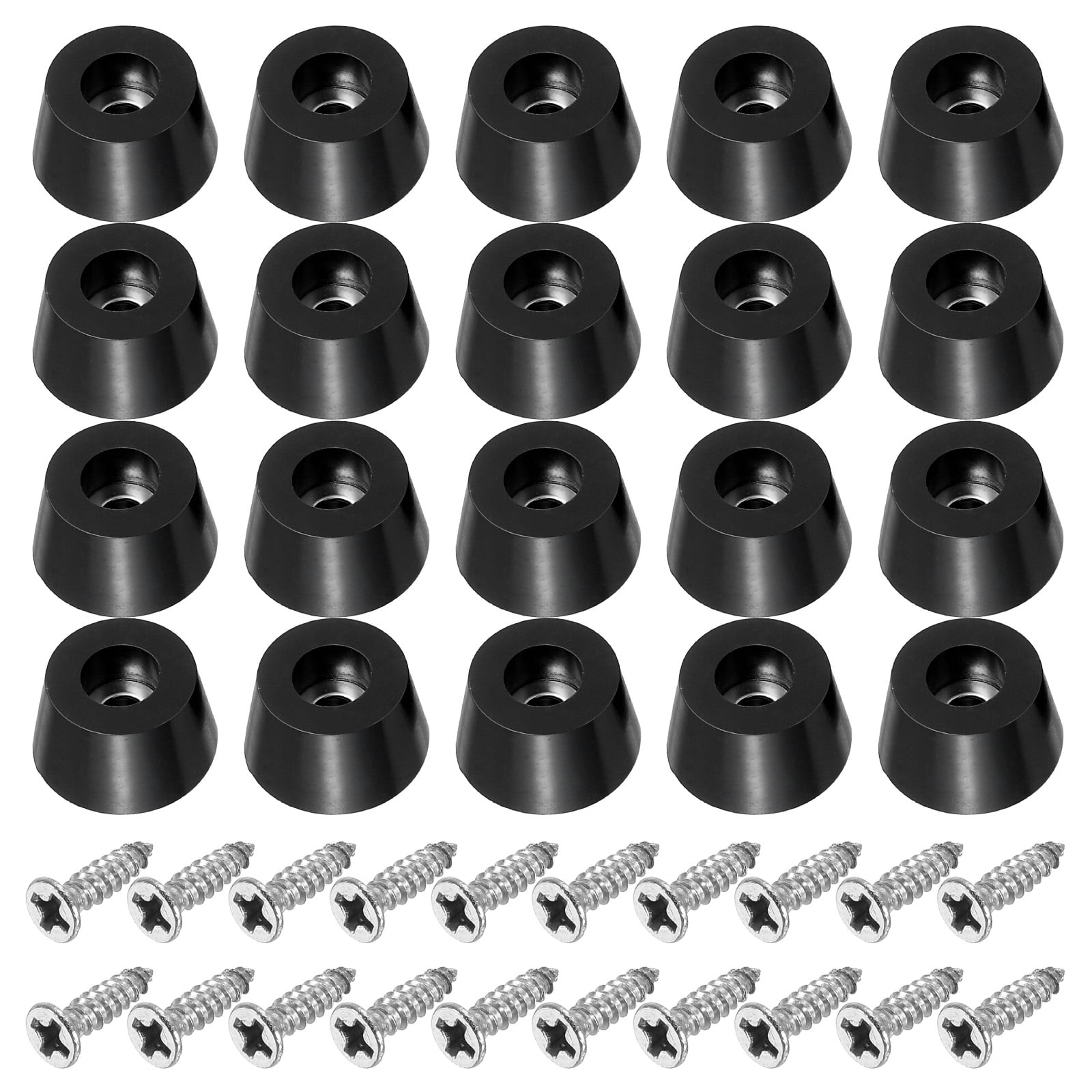 Unique Bargains Rubber Feet Non Slip Pads with Stainless Steel Washer 0.59"x0.31"