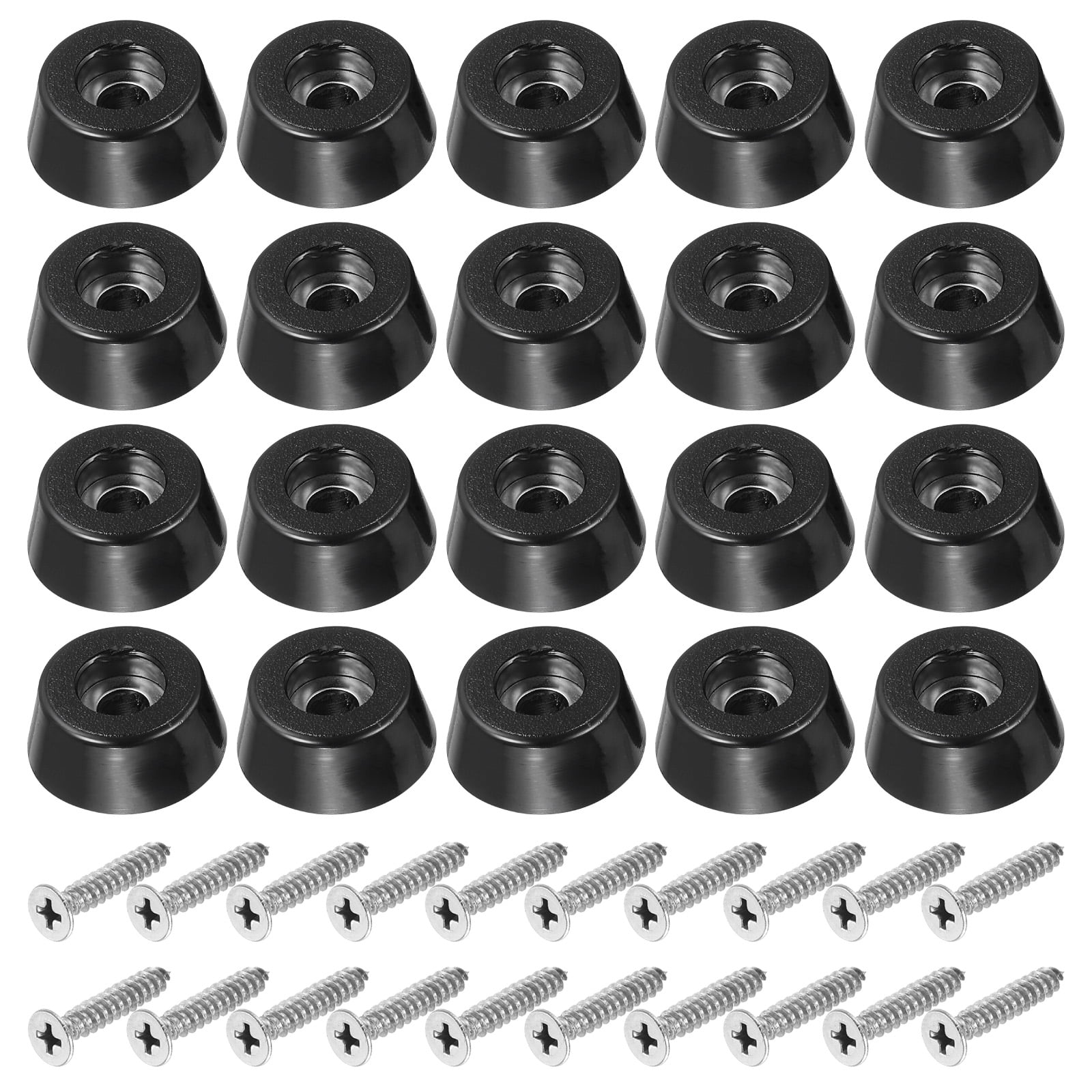 Unique Bargains Rubber Feet Non Slip Pads with Stainless Steel Washer 0.73"x0.31"