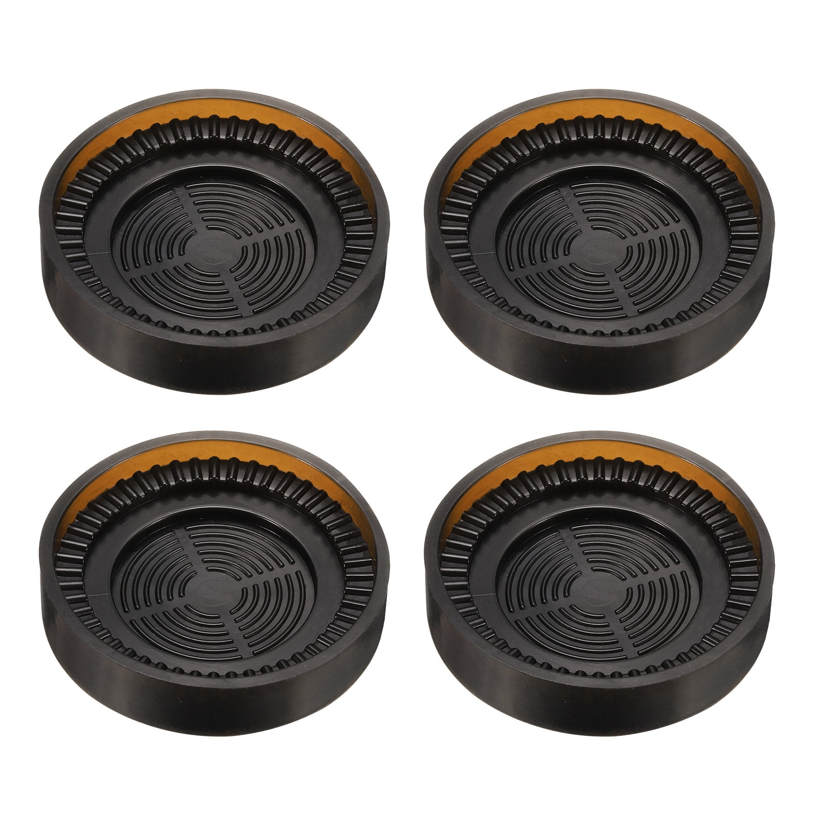 Unique Bargains Rubber Furniture Caster Cups Chair Leg Floor Protectors Pads 2.2in Brown