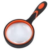 Unique Bargains Rubber Handheld Magnifier Magnifying Glass Reading Book Illuminated 8X