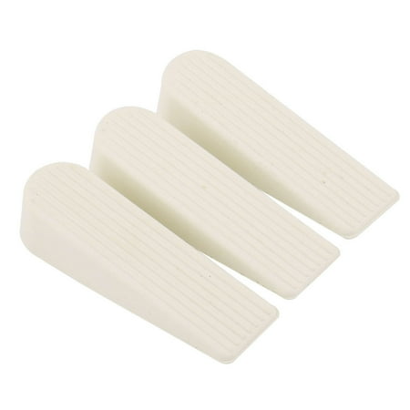 Unique Bargains Rubber Home Office Anti-Slip Wedge Door Stopper Doorstops Protector 3pcs