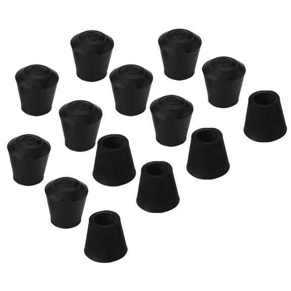 Unique Bargains Rubber Leg Caps End Tip Furniture Feet Protector Black 0.4 inch Inner Dia 14 Pcs