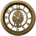 thumbnail image 1 of Unique Bargains Rustic Farmhouse Gear Clock with Moving Gears Wall Clock Gold, 1 of 6
