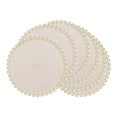 thumbnail image 1 of Unique Bargains Rustic Placemats 6 Pack Round Woven Placemats Beige 15x15inch, 1 of 6