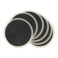 thumbnail image 1 of Unique Bargains Rustic Placemats 6 Pack Round Woven Placemats Black 15x15inch, 1 of 6