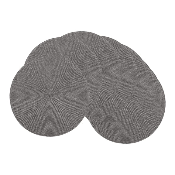 Unique Bargains Rustic Placemats Set of 6 Woven Placemats Dark Gray