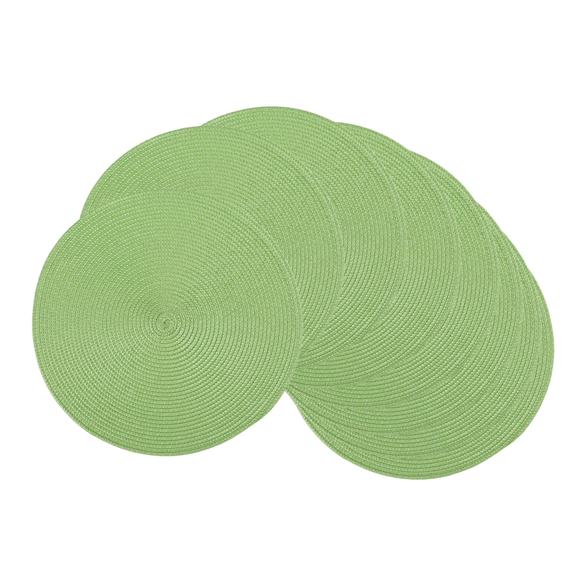 Unique Bargains Rustic Placemats Set of 6 Woven Placemats Green