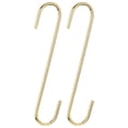 thumbnail image 1 of Unique Bargains S Hanging Hooks Extra Long Steel Hanger Gold Tone 8inch/200mm, 1 of 8