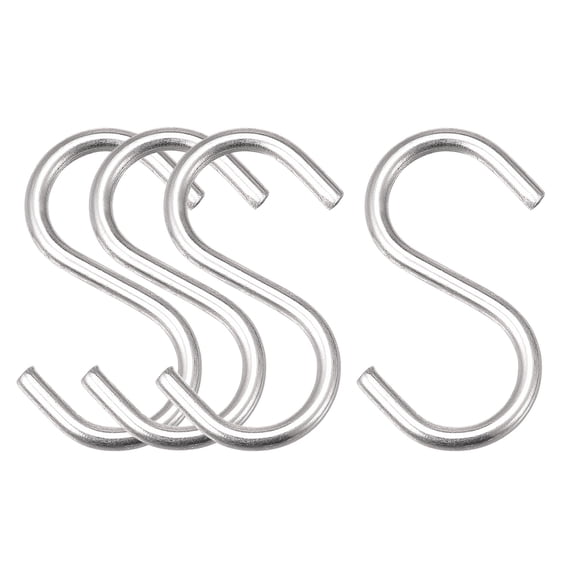 Unique Bargains S Hooks Stainless Steel Hangers for Hanging Objects 1.57"