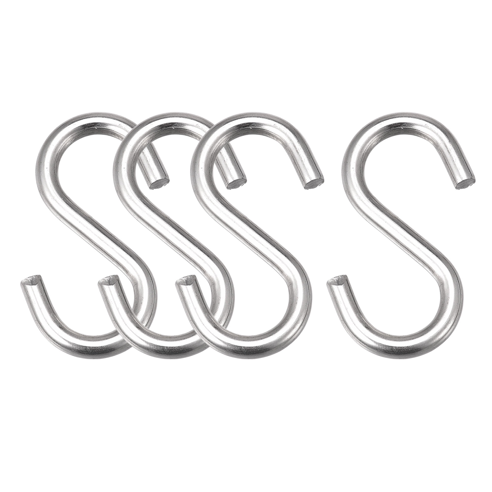 Unique Bargains S Hooks Stainless Steel Hangers for Hanging Objects 2.6"