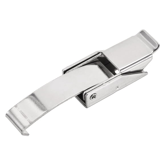 Unique Bargains SUS304 Stainless Steel Draw Toggle Latch with Spring-steel Hook 3.39" x 0.91" Silver