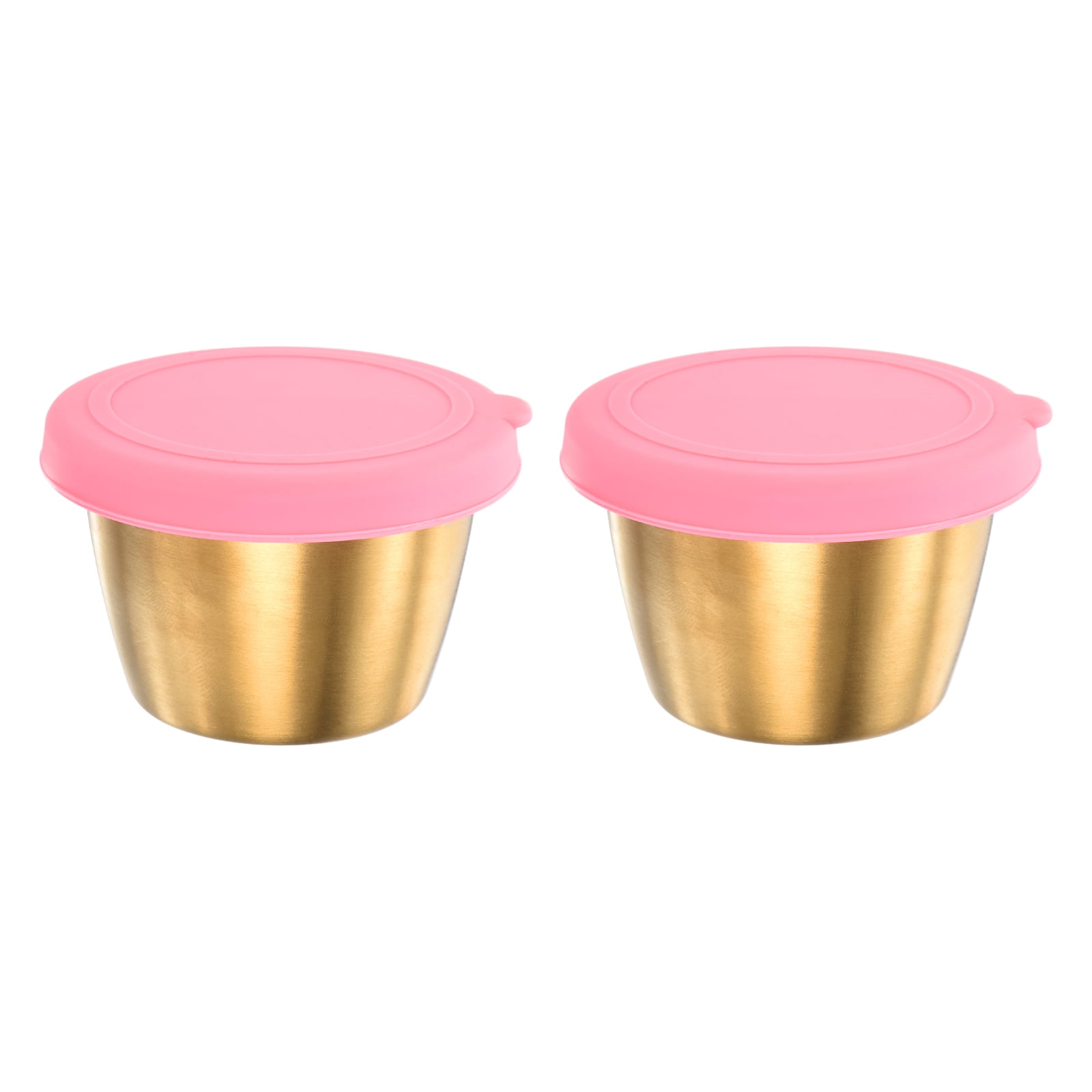 Unique Bargains Salad Dressing Container Stainless Steel Condiment 2 Pcs