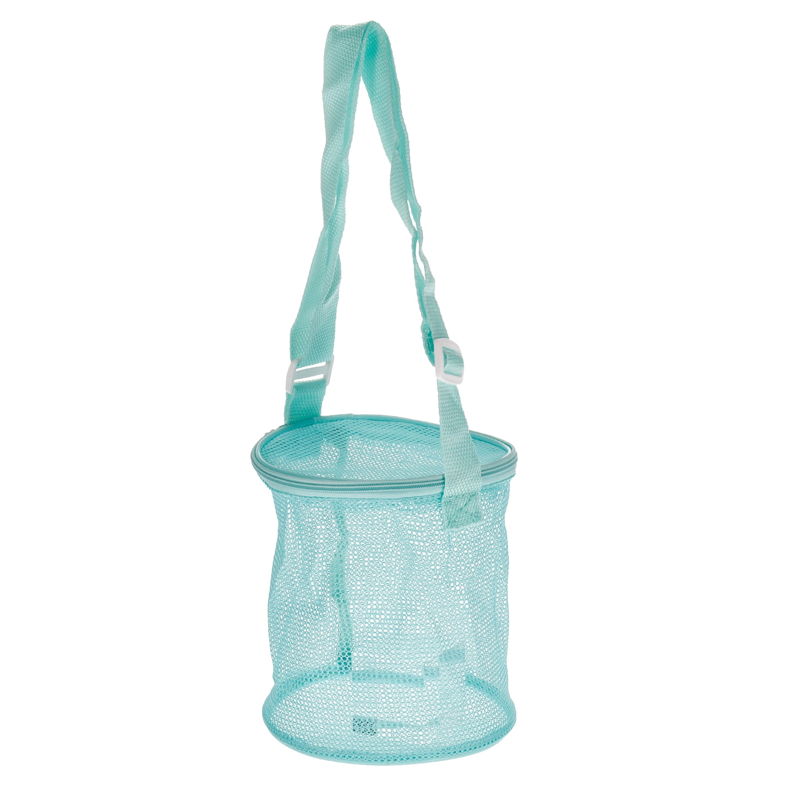 Unique Bargains Sand Backpack Shells Collecting Tote Bags with Zipper Green 5.91"x6.69"