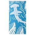 thumbnail image 1 of Unique Bargains Sand Free Absorbent Dolphin Print Beach Towel Light Green 63" x 31", 1 of 8