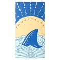 thumbnail image 1 of Unique Bargains Sand Free Absorbent Dolphin Print Beach Towel Navy Blue 63" x 31", 1 of 8