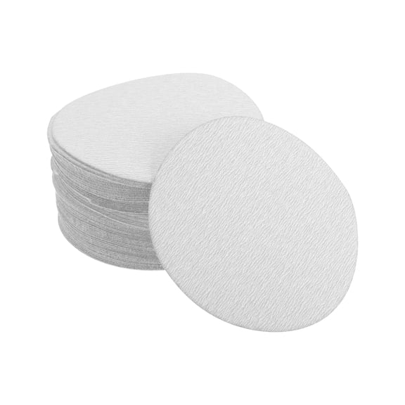 Unique Bargains Sanding Discs, 4.92" 320 Grit Automotive Repair Round Hook and Loop Sandpaper Aluminum Oxide White, 50 Pcs