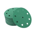 thumbnail image 1 of Unique Bargains Sanding Discs 5 Inch 9 Hole 60 Grit Round Hook and Loop Sandpaper Aluminum Oxide Green 50 Pcs, 1 of 6
