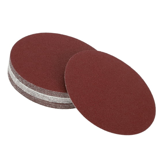 Unique Bargains Sanding Discs, 7 Inch Automotive Repair Round Hook and Loop Sandpaper Aluminum Oxide Red, 30 Pcs 40 Grit
