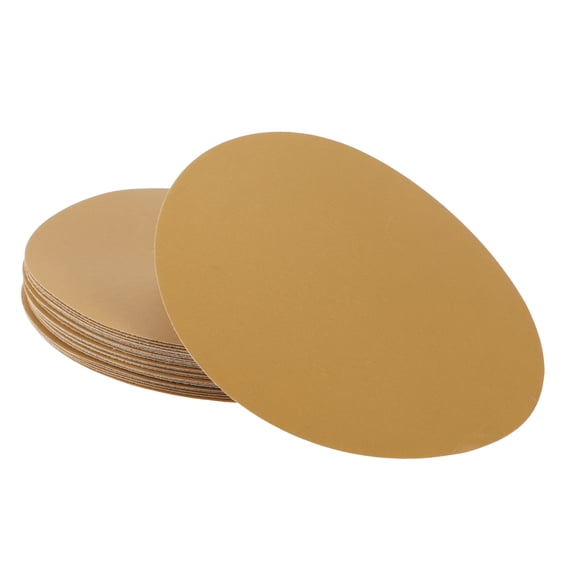 Unique Bargains Sanding Discs 9 Inch 320 Grit Round Hook and Loop Sandpaper Kraft Paper Yellow 25 Pcs