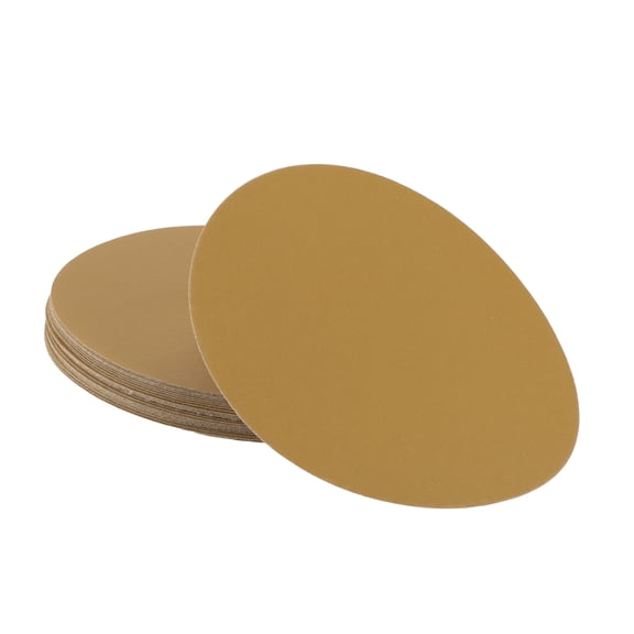 Unique Bargains Sanding Discs 9 Inch 400 Grit Round Hook and Loop Sandpaper Kraft Paper Yellow 25 Pcs