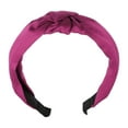 thumbnail image 1 of Unique Bargains Satin Knot Headband Hairband for Women 1.2 Inch Wide 1 Pcs Rose Red, 1 of 7