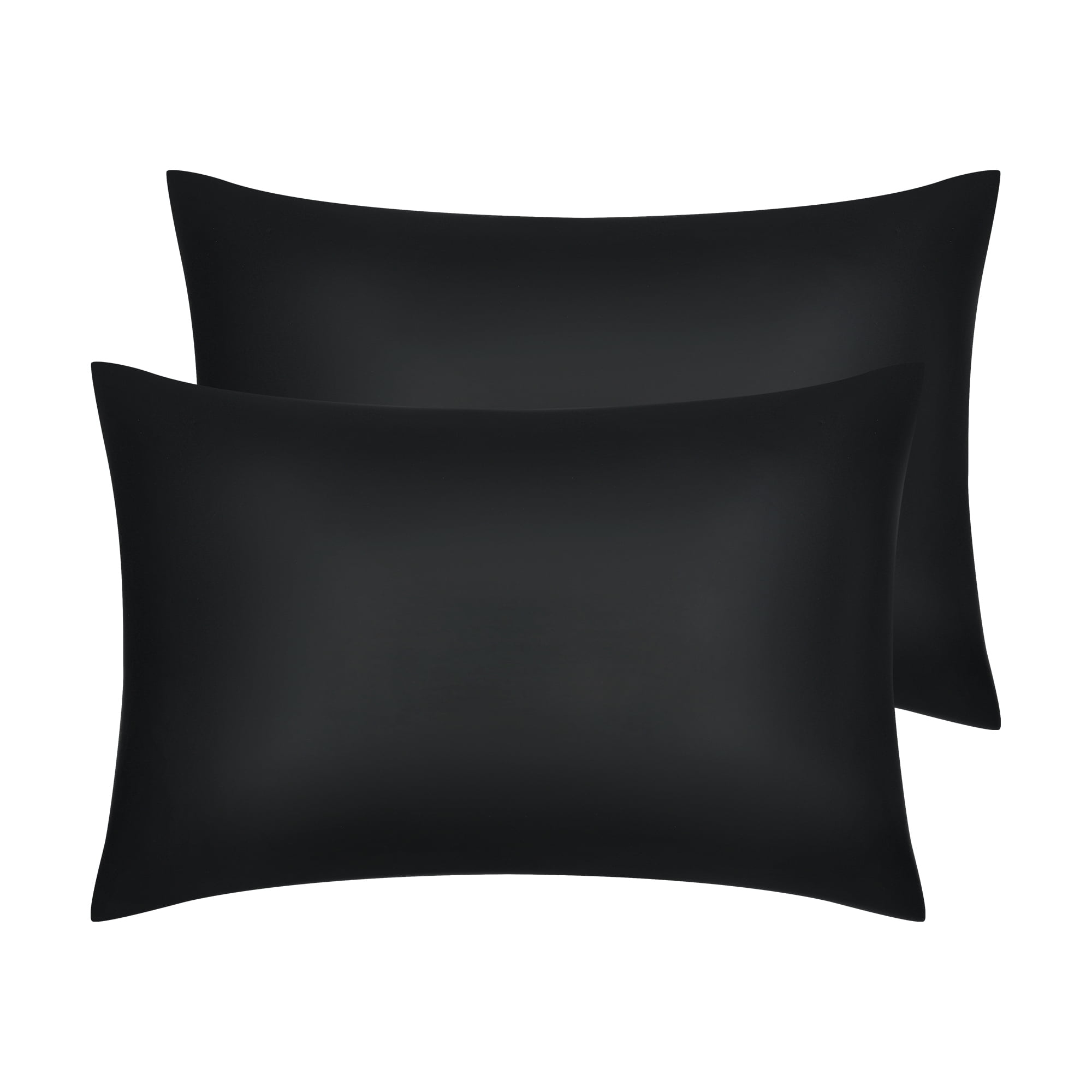 Unique Bargains Satin Pillow Case Cooling Pillowcases with Envelope Closure Queen Black