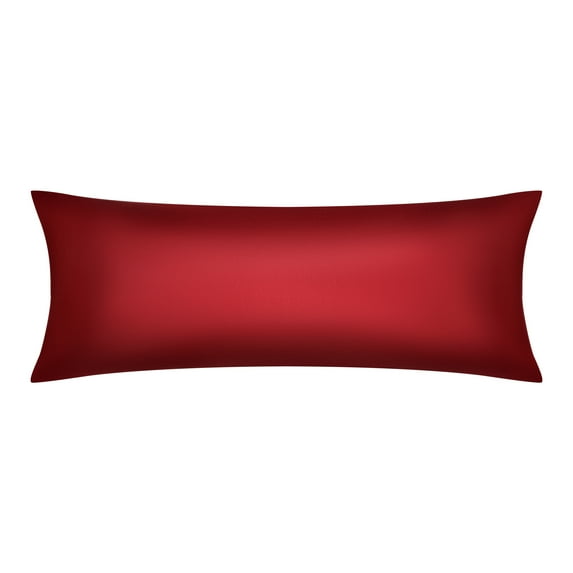 Unique Bargains Satin Pillow Cases Set of 2 Cooling Pillow Covers Burgundy